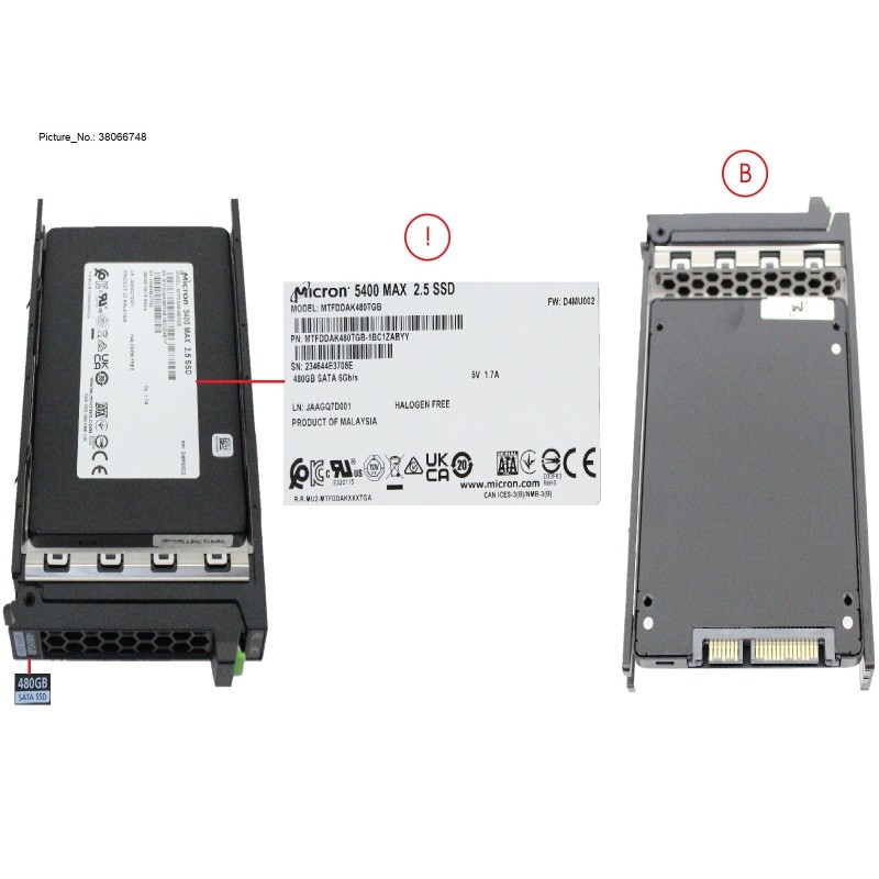 38066748 - SSD SATA 6G 480GB MU SFF SLIM