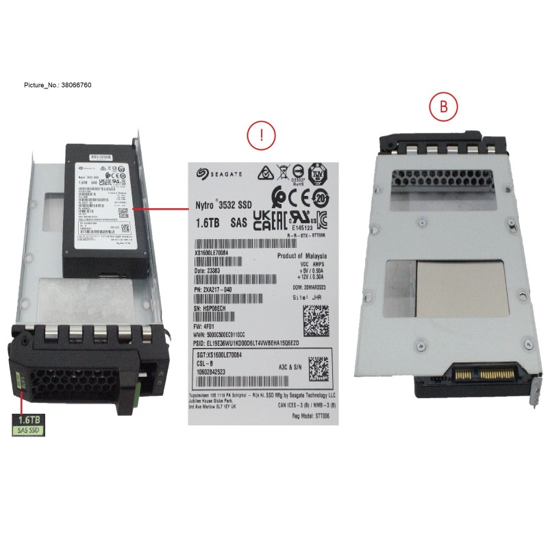 38066760 - SSD SAS 12G MU 1.6TB IN LFF SLIM