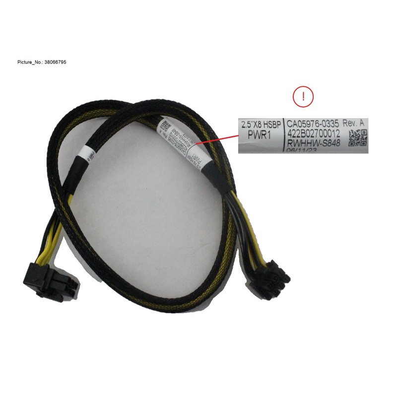 38066795 - POWER CABLE, MB TO 2.5X8 FHSBP