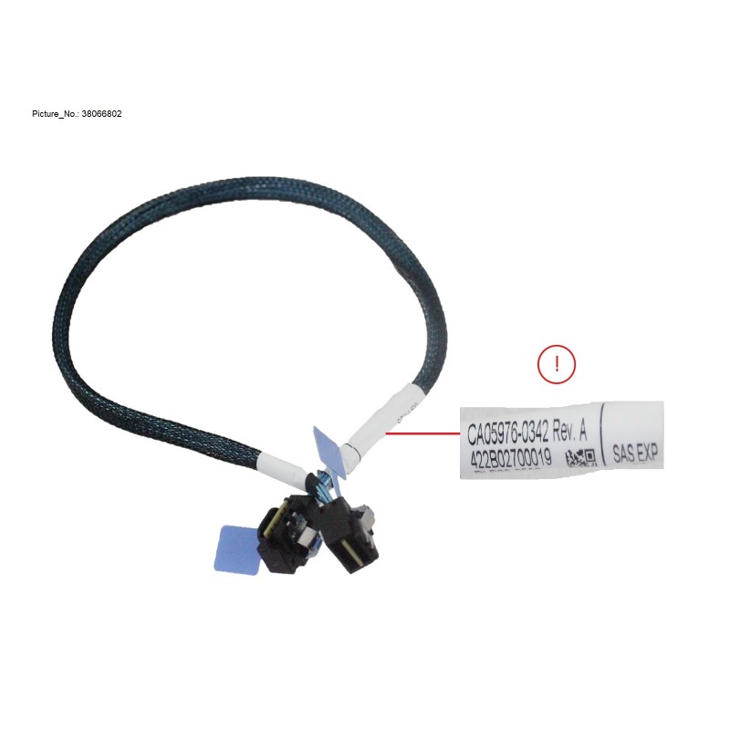 38066802 - SLIMLINE SAS CABLE, SAS EXP C2 TO 2.5X10