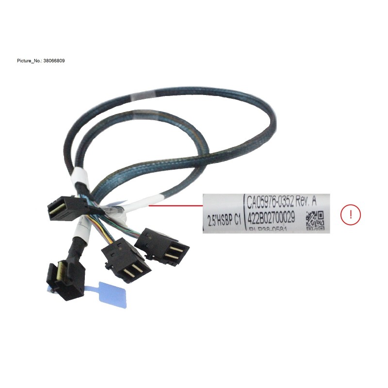 38066809 - MINISASHD CABLE, INT RAID TO 2.5X8 FHSBP