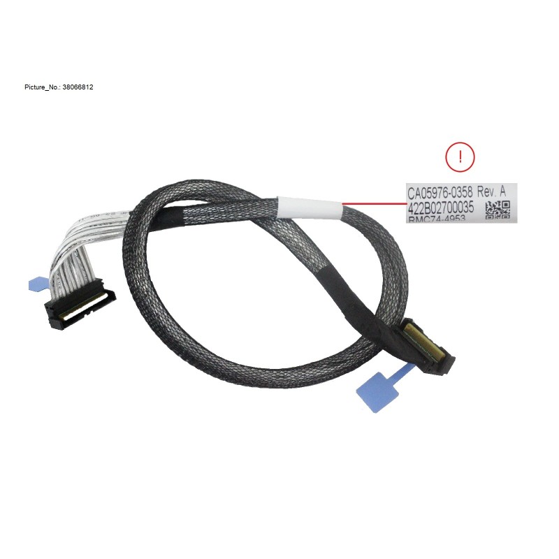 38066812 - MCIO CABLE, MB TO 2.5X10 FHSBP P4, 1 TO