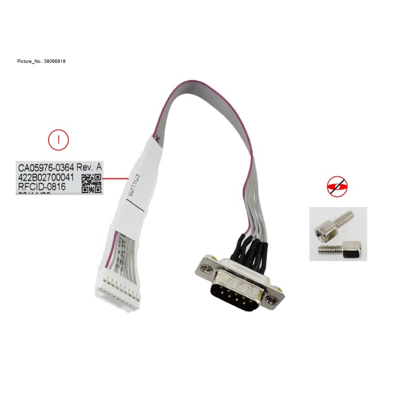38066818 - SERIAL PORT CABLE W/SCREW