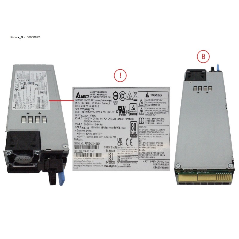 38066872 - TITANIUM PSU FOR AB6000/3000