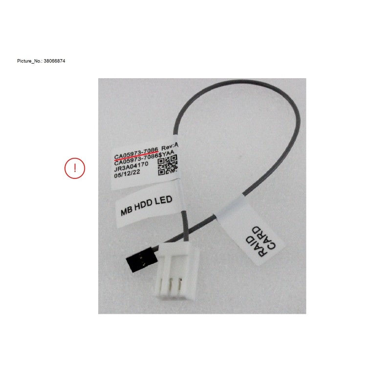 38066874 - TX M5 HDD LED CABLE, 1 TO 1, 150MM, MICR