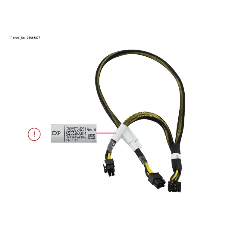 38066877 - POWER Y CABLE TO NVIDIA BLUEFIELD & EXP