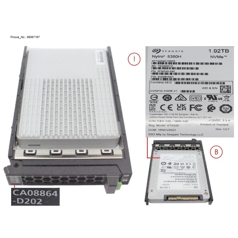 38067167 - BUD 1.92TB FOR DX600S6