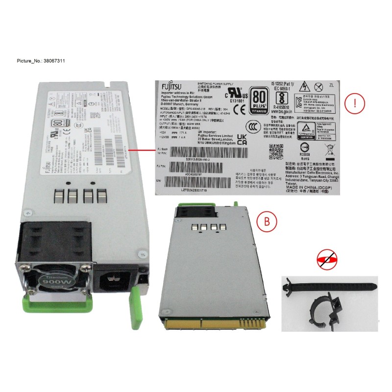 38067311 - GEN3 900W TITANIUM PSU LOW NOISE