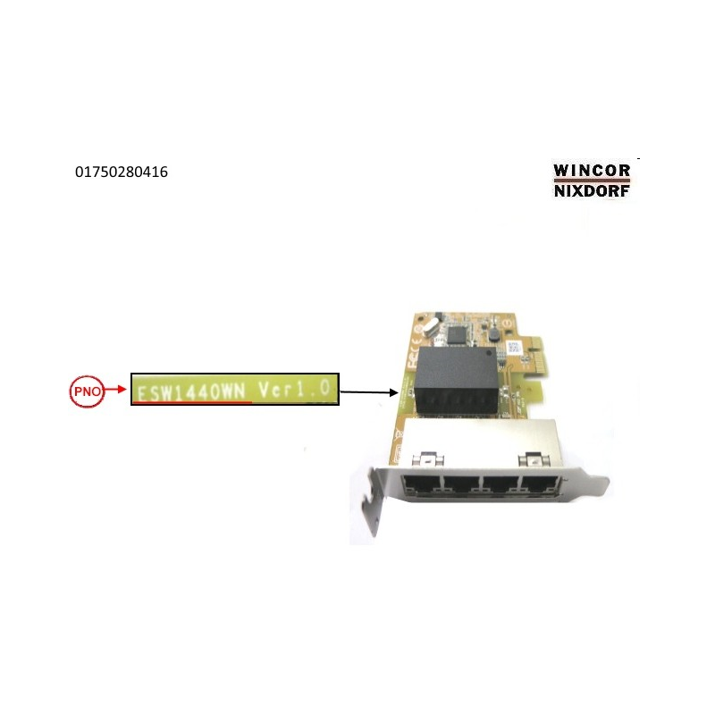 34050133 - SUNIX ESW1440WN-ENET SWITCH HUB PCIE LP