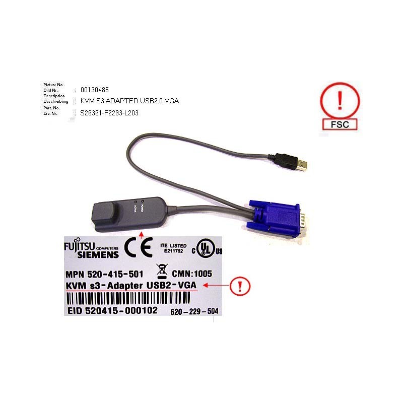 34001175 - KVM S3 ADAPTER USB2.0-VGA