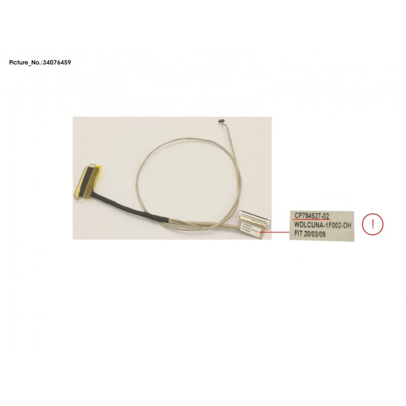 34076459 - CABLE, LCD (TOUCH, RGB CAM)
