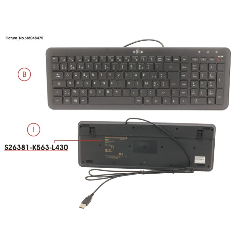 38048475 - KEYBOARD KB915 BACKLIGHT B