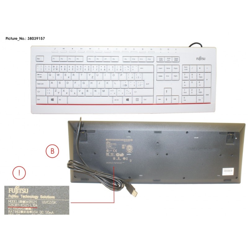 38039157 - KEYBOARD KB521 CZ/SK