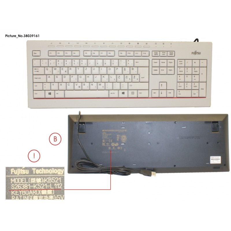 38039161 - KEYBOARD KB521 EE