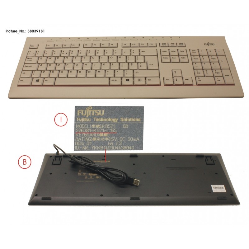 38039181 - KEYBOARD KB521 GB