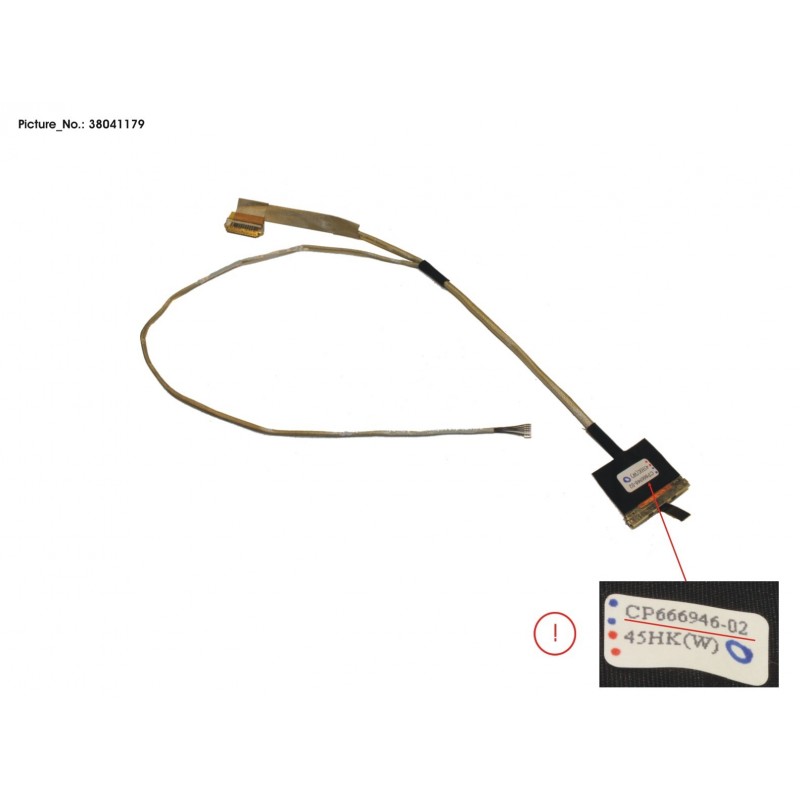 38041179 - CABLE, LCD (LVDS,HD+)