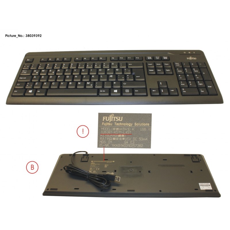 38039392 - KB410 USB BLACK IS