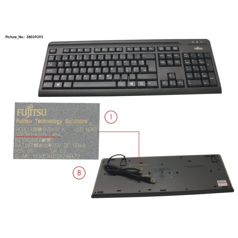 38039393 - KB410 USB BLACK NORD