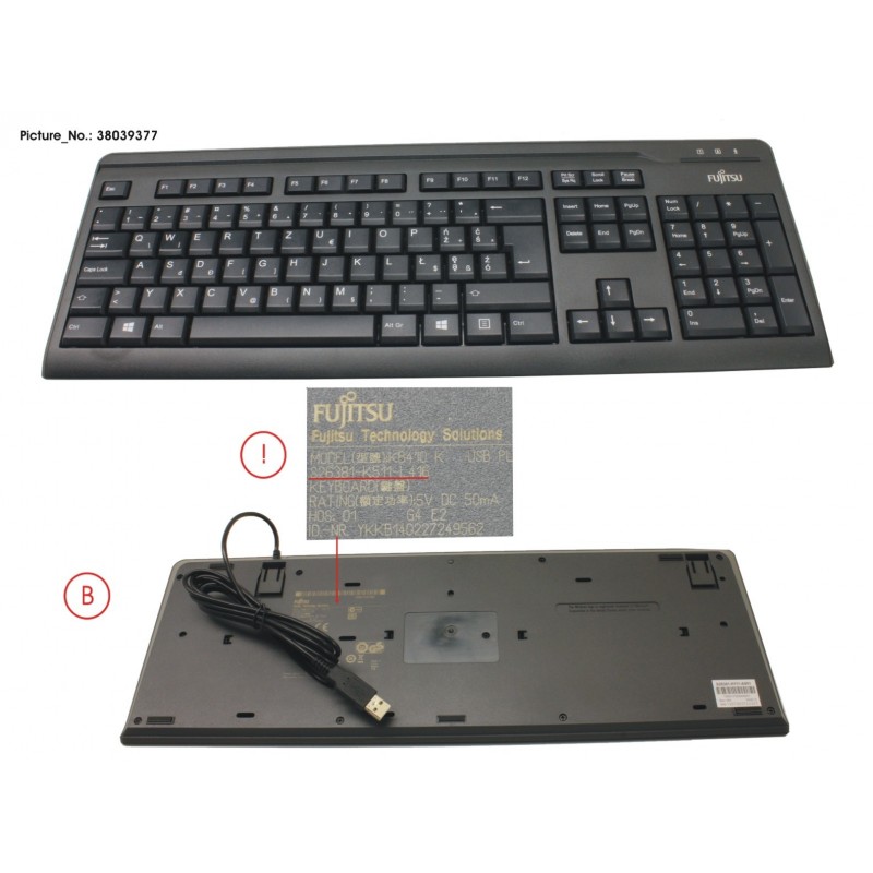 38039377 - KB410 USB BLACK PL