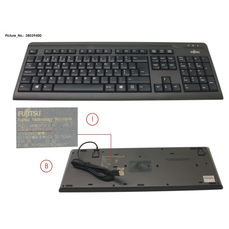 38039400 - KB410 USB BLACK PT