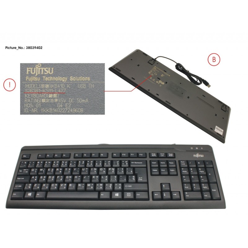 38039402 - KB410 USB BLACK TH