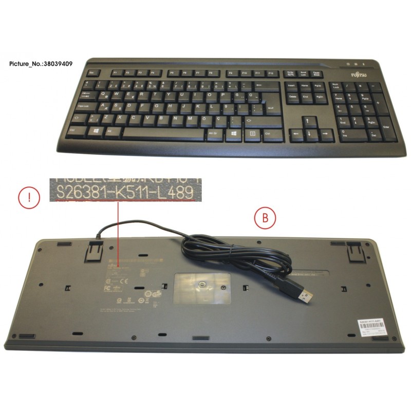 38039409 - KB410 USB BLACK TR/Q