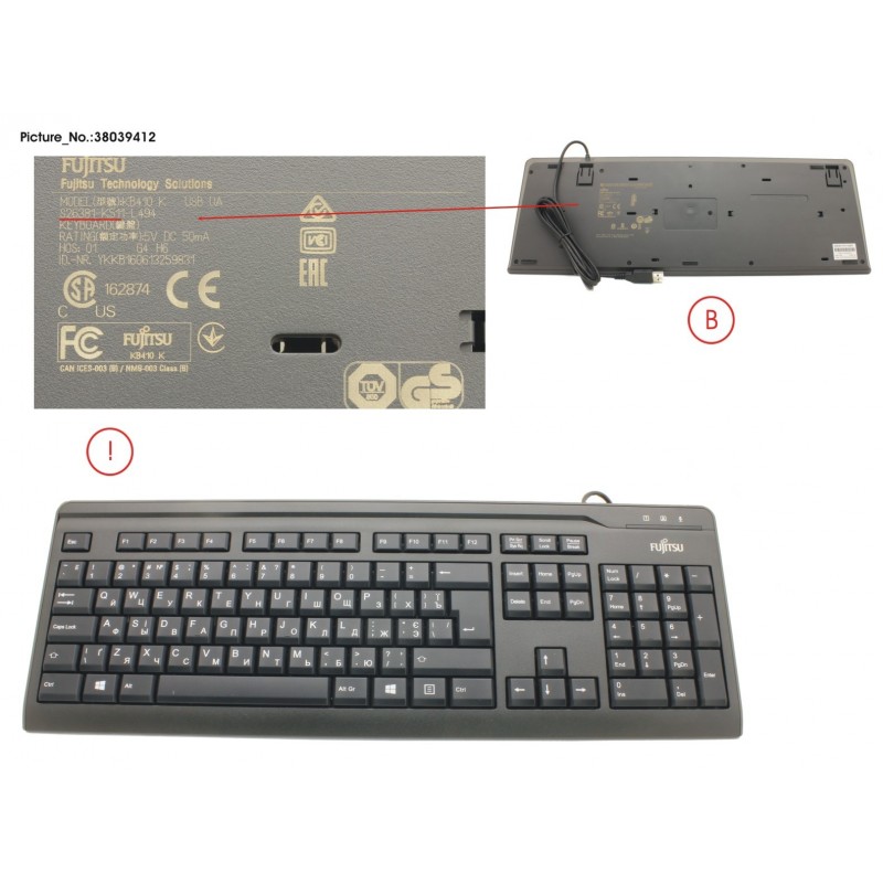 38039412 - KB410 USB BLACK UA