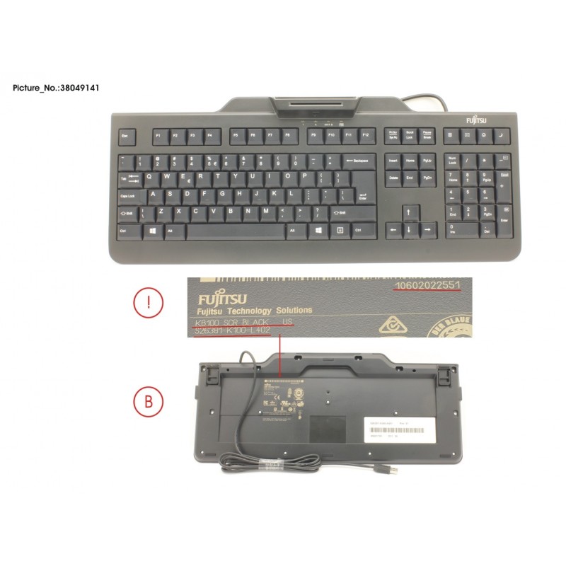 38049141 - KB100 SCR BLACK US