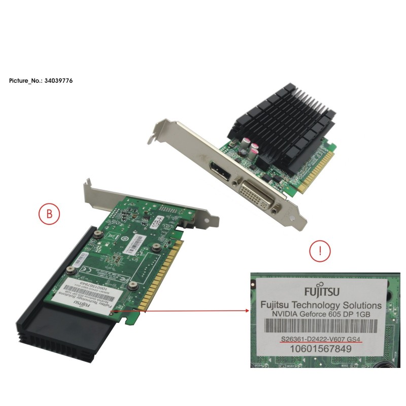 34039776 - VGA GEFORCE 605 1GB DP FH W8