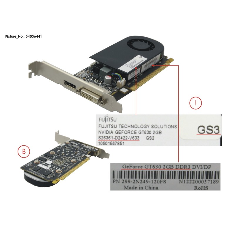 34036441 - VGA GEFORCE GT630 2GB ATX FH