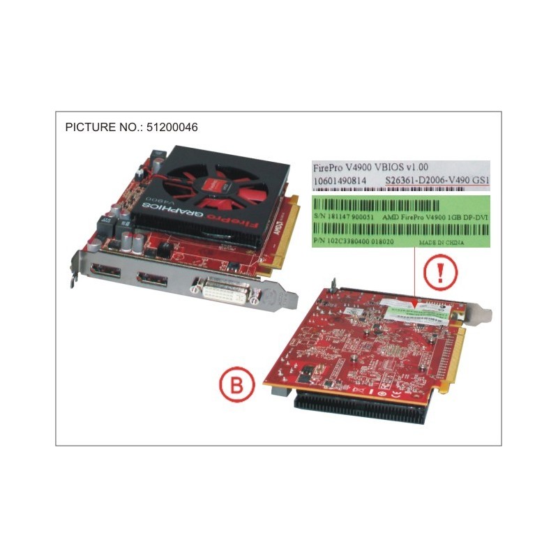 34035597 - VGA AMD FIREPRO V4900 1GB PCI-E X16