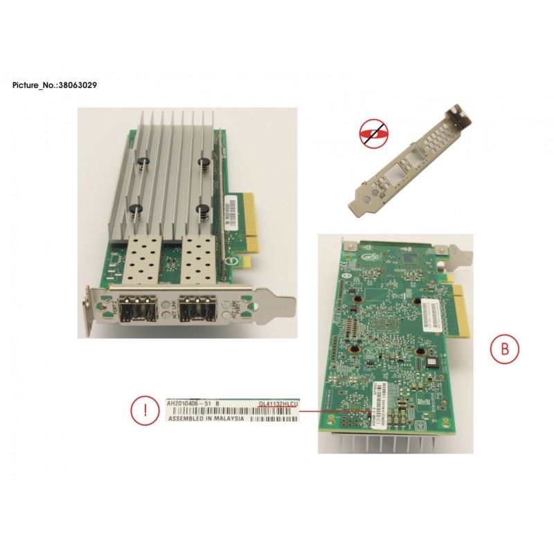 38063029 - PLAN EP QL41132 2X 10G SFP+, LP,FH