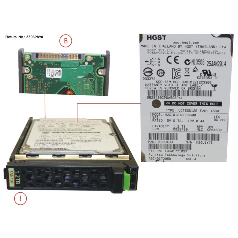 38039898 - HD SAS 6G 1.2TB 10K HOT PL 2.5' EP