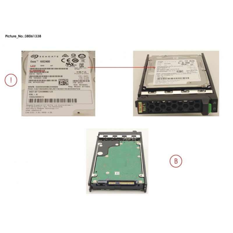 38061338 - HD SAS 12G 1.2TB 10K 512E HOT PL 2.5' EP