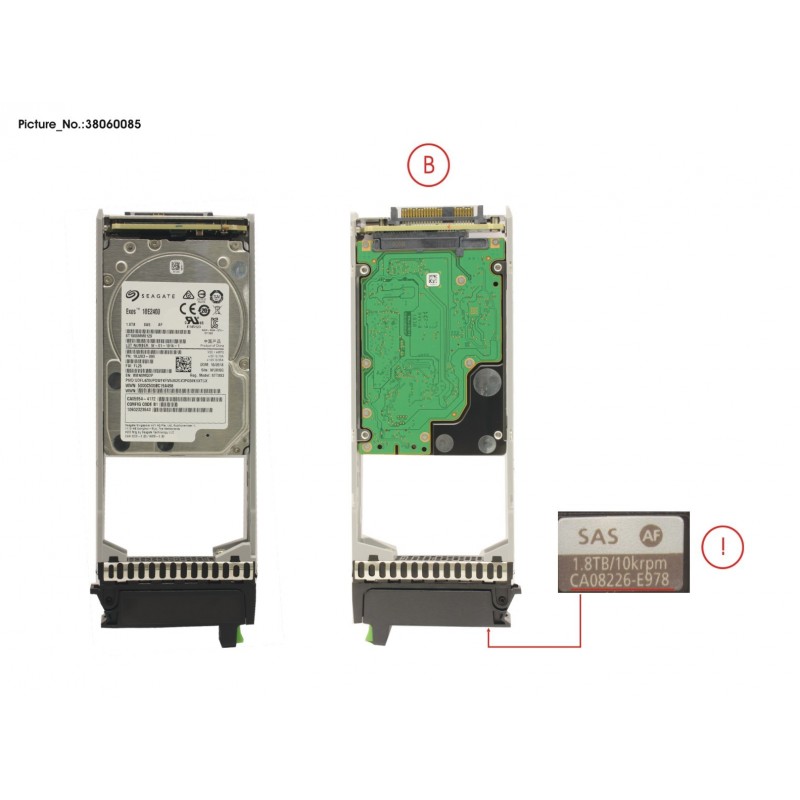 38060085 - DX S3/S4 HD DRIVE 2.5' 1.8TB 10K