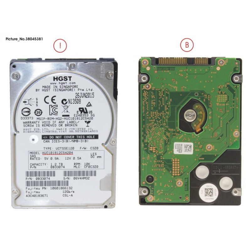 38045381 - HDD SAS 12G 1.2TB 10K 512E SFF 2.5'