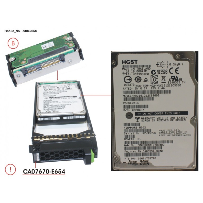 38042058 - DX S3 HDD SAS 1,2TB 10K 2.5 X1