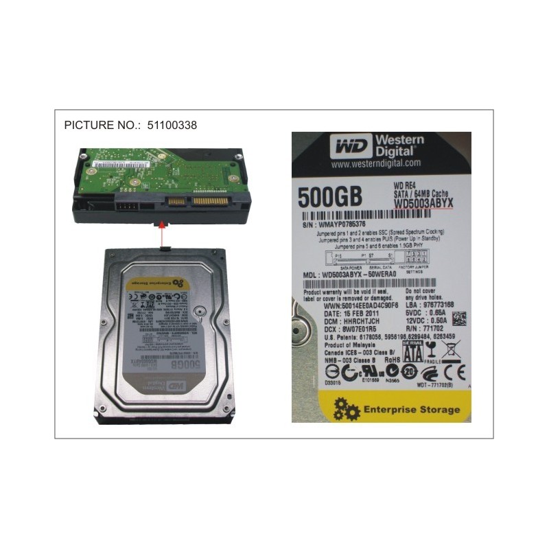 34032617 - HDD 500GB BC-SATA S2 7.2K 3.5'