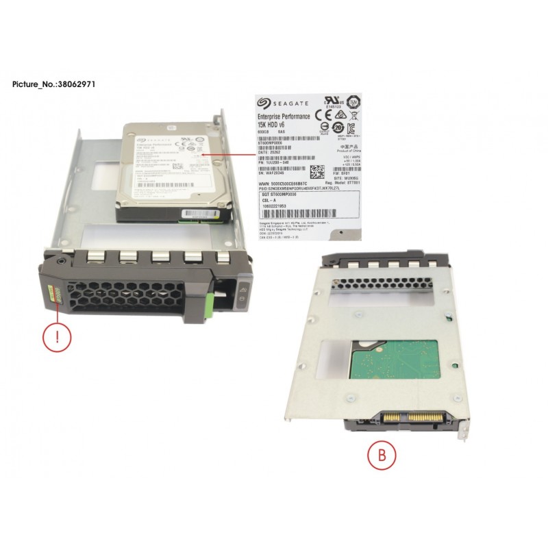 38062971 - HD SAS 12G 600GB 15K HOT PL 3.5' EP