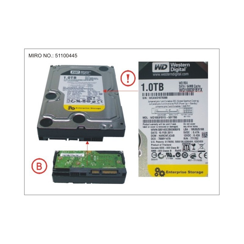 34032616 - HDD 1TB BC-SATA 7.2K 3.5'