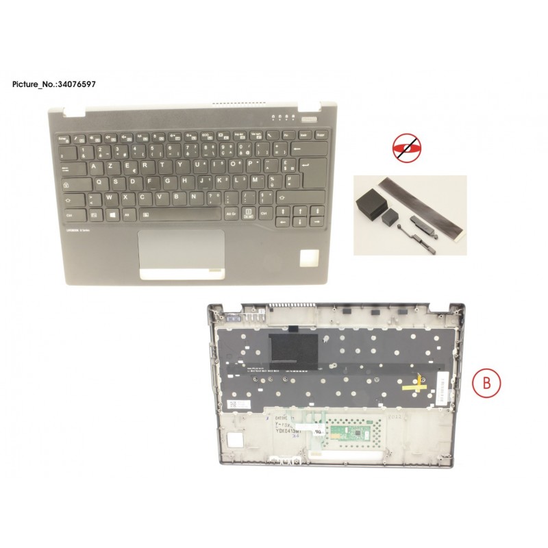 34076597 - UPPER ASSY INCL. KEYB FRANCE FOR PV