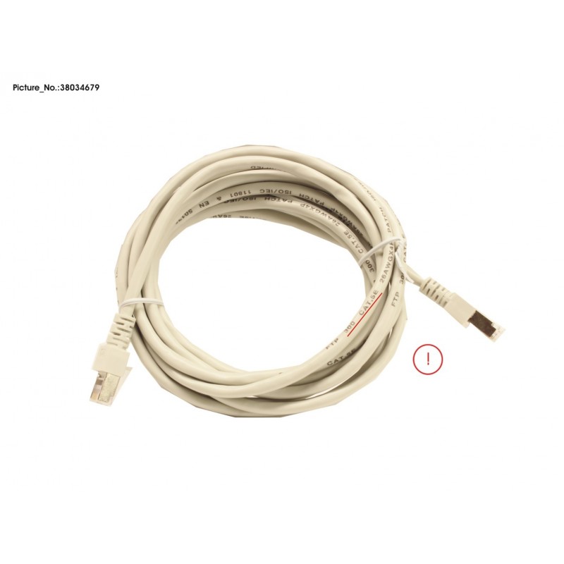 38034679 - PATCHCORD F/UTP CAT5E 3M GREY