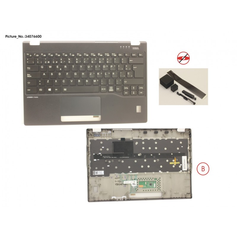 34076600 - UPPER ASSY INCL. KEYB SPAIN W/FP