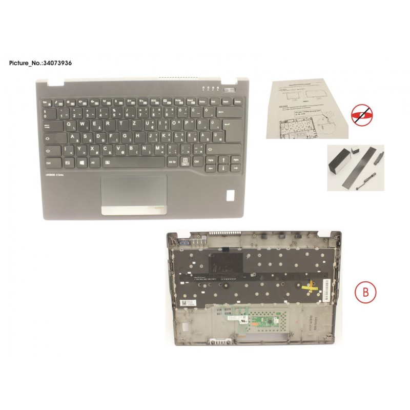 34073936 - UPPER ASSY INCL. KEYB HUNGARY W/FP(TBT)