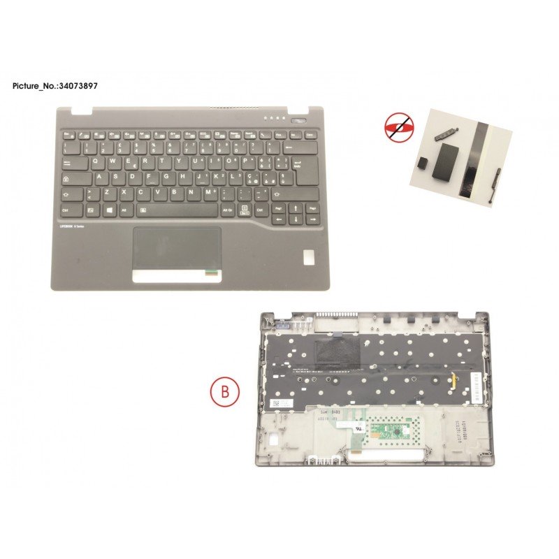 34073897 - UPPER ASSY INCL. KEYB ITALIAN W/FP(TBT)