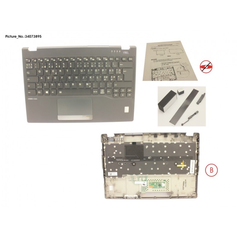 34073895 - UPPER ASSY INCL. KEYB NORDIC W/FP(ALT)