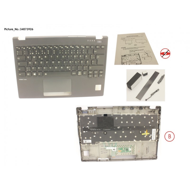 34073926 - UPPER ASSY INCL. KEYB SWE/FIN FOR PV