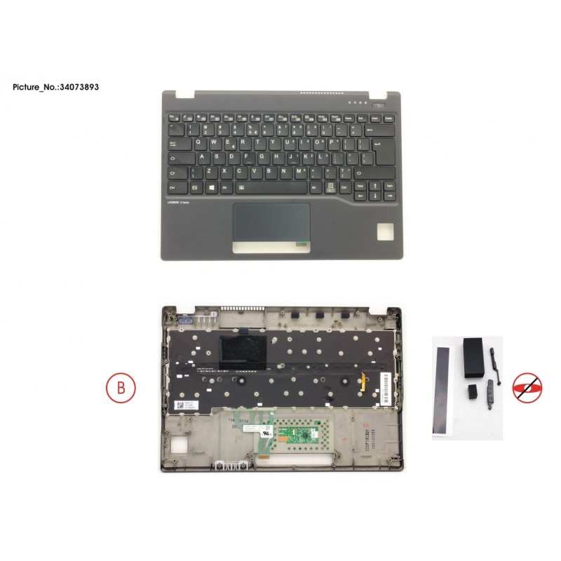 34073893 - UPPER ASSY INCL. KEYB US FOR PV