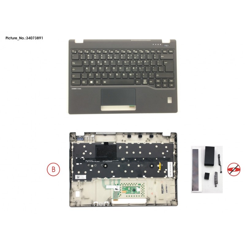 34073891 - UPPER ASSY INCL. KEYB US W/FP(TBT)