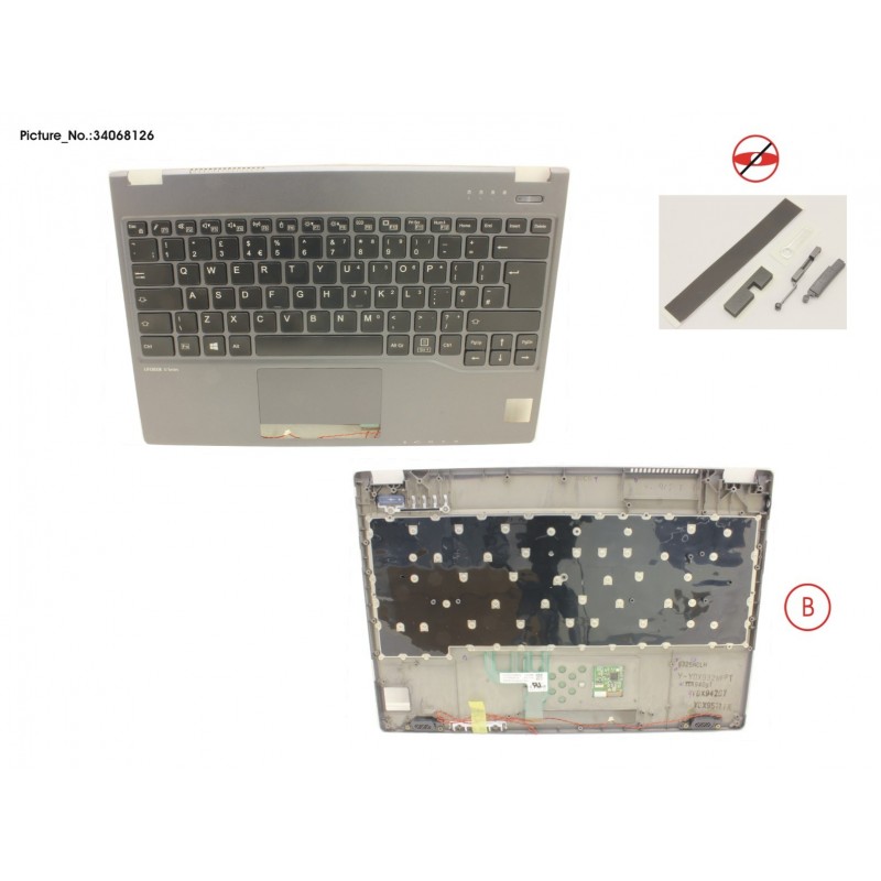 34068126 - UPPER ASSY INCL. KEYBOARD UK